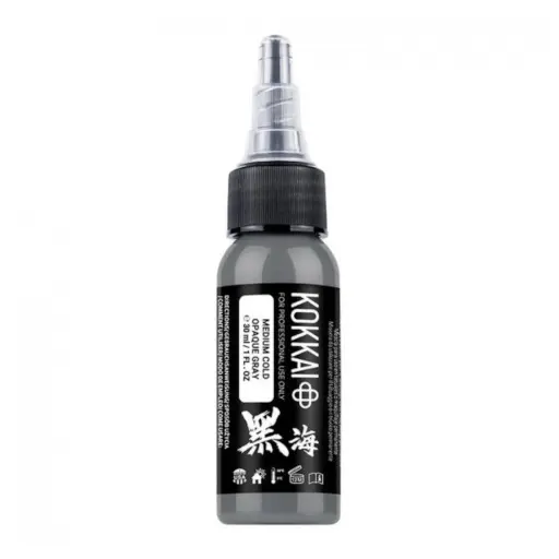 Encre Tattoo Grise - Kokkai Sumi Cold Opaque Grey Medium- Mélange pour le tatouage reach* 
