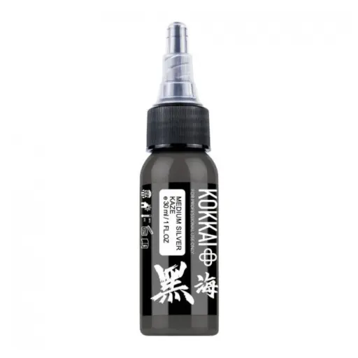 Encre Tattoo Grise - Kokkai Sumi Medium Silver Kaze - Mélange pour le tatouage reach* 