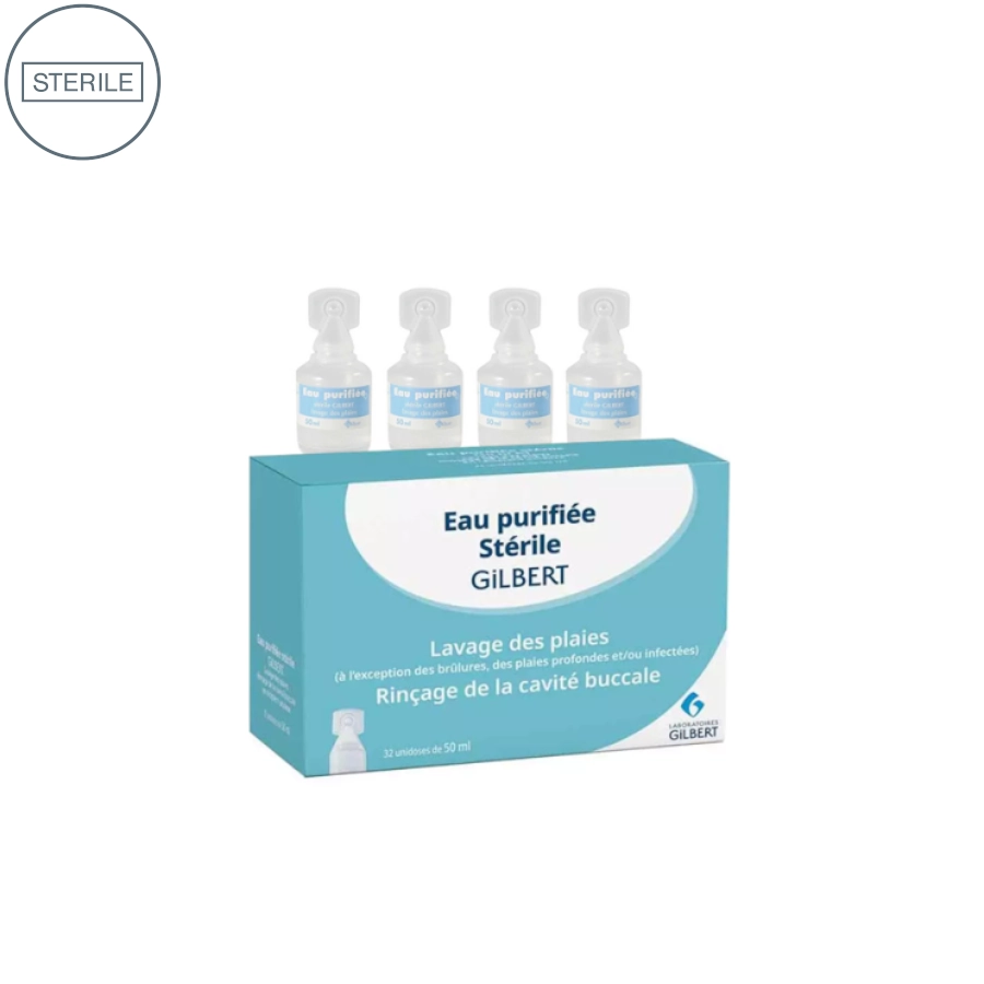 Eau Purifiée Tattoo - Gilbert 32 dosettes eau purifiee sterile pour le tatouage et piercing