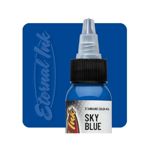 Encre Entrainement Tattoo Bleue - Eternal Ink Sky Blue - Encre artistique pour entrainement au tatouage NON REACH*