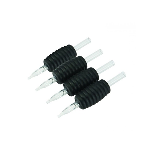 Tube Tattoo - Black Widow Diamant – Tubes stériles transparents avec grip en silicone pour aiguilles traditionnelles de tatouage