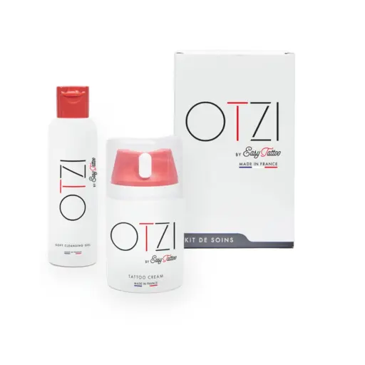 Soin Tattoo - Otzi By Easytattoo - Kit de soin post tatouage comprenant gel nettoyant doux 125 ml et crème réparatrice 50 ml*