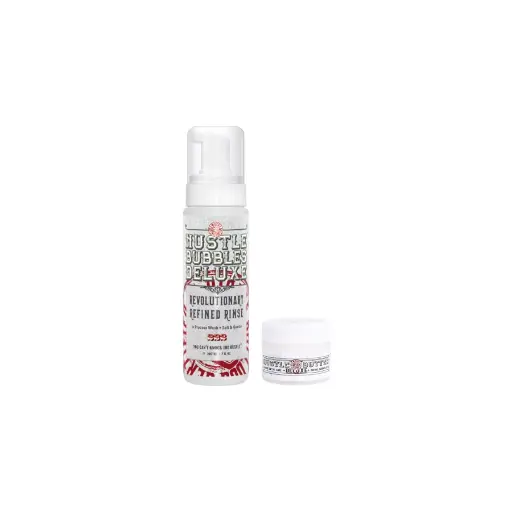 Soin Tattoo - Hustle Butter Deluxe - Kit de soin après tatouage comprenant mousse nettoyante 207 ml et crème végan