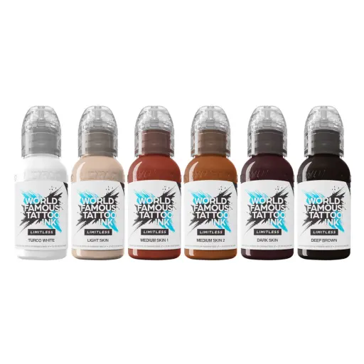 [ki_REACH_encre_world_set_michele_turco-LTMTPS1-S] Encre Tattoo Set - World Famous Ink Limitless Set Michele Turco - Melange pour le tatouage REACH 6 x 30 ml