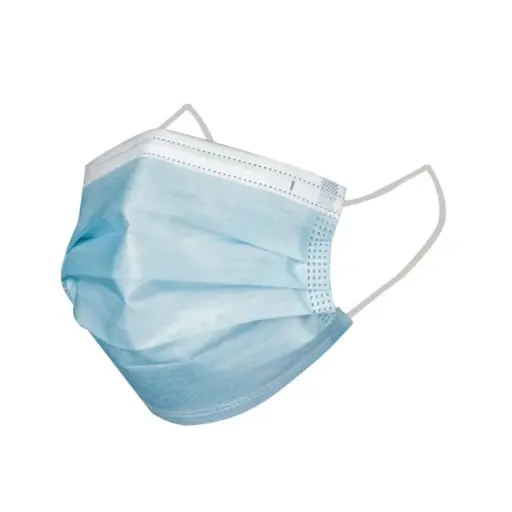 [i_masque_chirurgical-ZL003] Hygiène Tattoo Piercing - Boîte de 50 masque chirurgical 2 plis en papier bleu