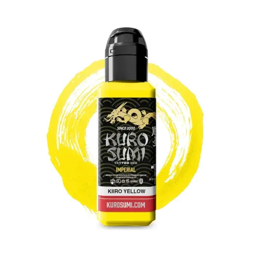 [ki_REACH_encre_kuro_kiiro_yellow-IMNZKY1.5-S] Encre Tatouage Jaune - Kuro Sumi Imperial Kiiro Yellow - Mélange pour le tatouage reach 44 ml*