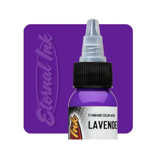 Encre Entrainement Tattoo Violette - Eternal Ink Lavender - Encre artistique pour entrainement au tatouage NON REACH*