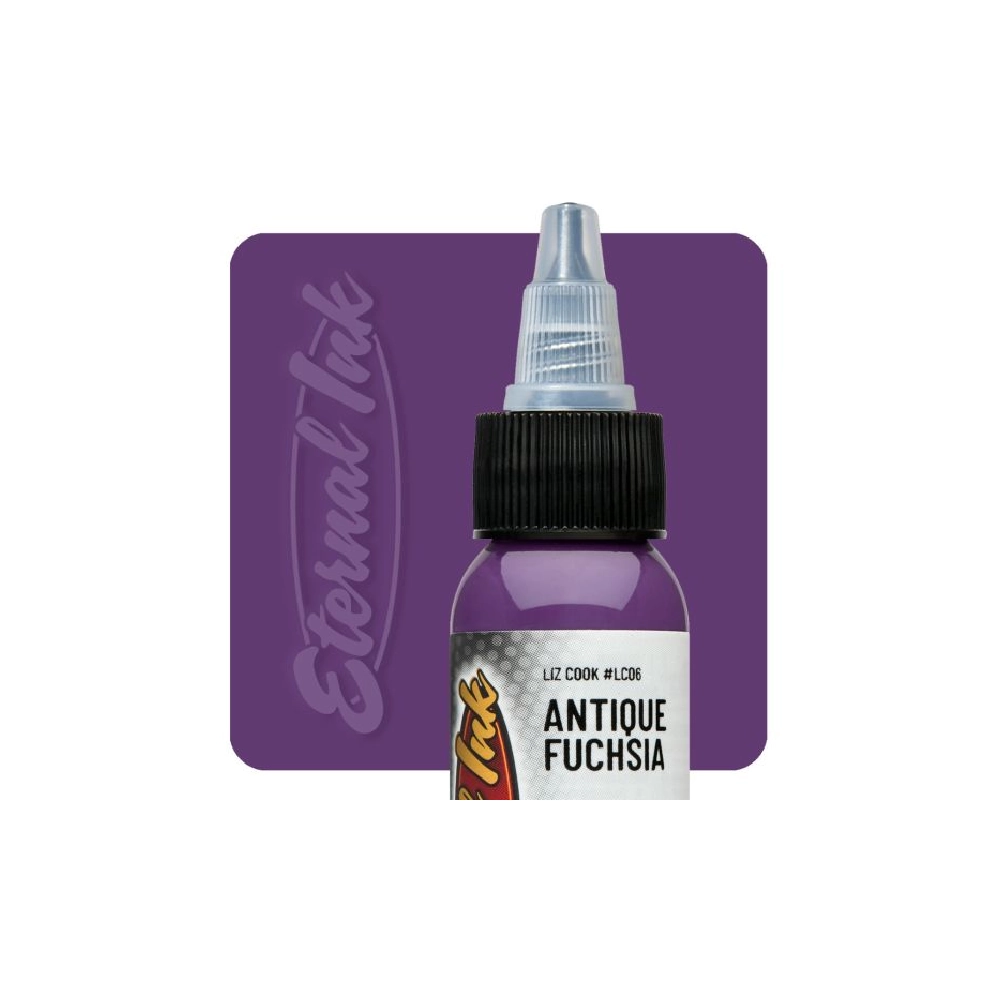 Encre Tattoo Violette - Eternal Ink Liz Cook Antique Fuchsia - Encre artistique pour entraînement tatouage non reach