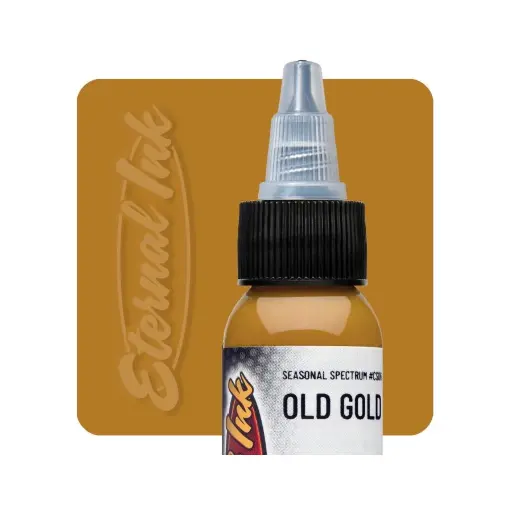[b_encre_eternal_old_gold-102579] Encre Entrainement Tattoo Marron - Eternal Ink Seasonal Spectrum Old Gold - Encre artistique pour entrainement tatouage NON REACH 30 ml*