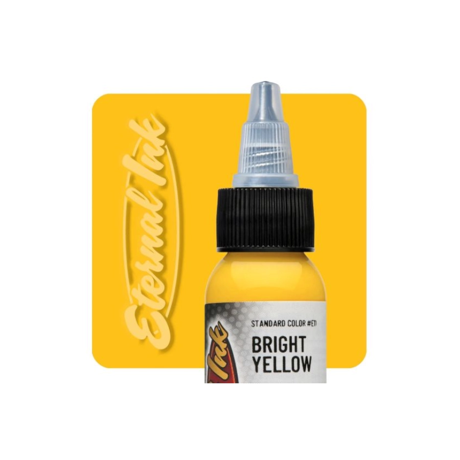 Eternal Ink Bright Yellow - Encre artistique pour entraînement tatouage NON REACH