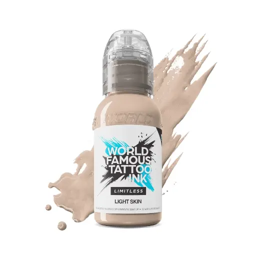 [ki_encre_world_light_skin-LTLSK1-S] Encre Tattoo Marron - World Famous Ink Limitless Michele Turco Light Skin - Melange pour le tatouage REACH 30ml