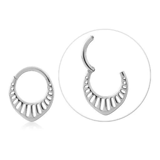 [p_anneau_charniere_acier-BH34] Piercing Anneau - Acier 316L - Anneau à charnière 34