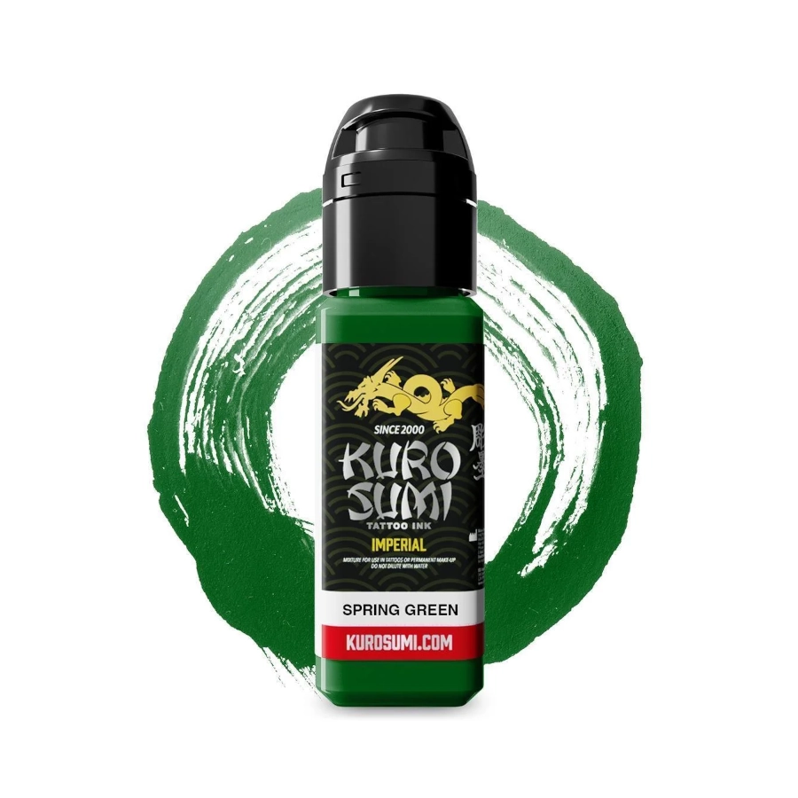 Encre Tatouage Verte - Kuro Sumi Impérial Spring Green - Mélange pour le tatouage encre reach*