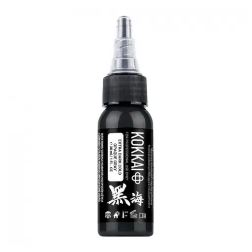 Encre Tattoo Grise - Kokkai Sumi Cold Opaque Grey Extra Dark - Mélange pour le tatouage reach* 