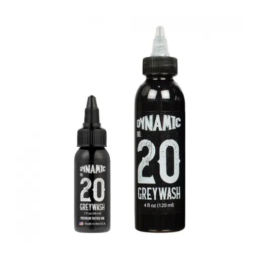 Encre Entrainement Tattoo Greywash - Dynamic Ink Grey Wash 20% - Encre artistique pour entrainement au tatouage NON REACH*