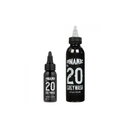 Encre Tattoo - Dynamic Ink Grey Wash 20% - Encre artistique pour entraînement tatouage NON REACH