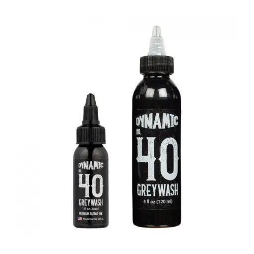 Encre Entrainement Tattoo Grey Wash - Dynamic Ink Greywash 40% - Encre artistique pour l'entrainement au tatouage NON REACH* 