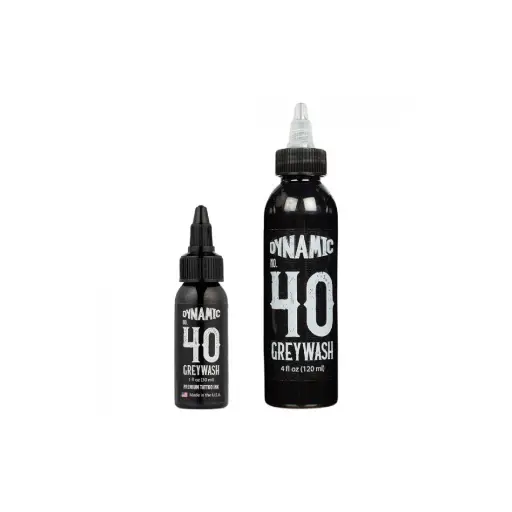 Encre Tattoo - Dynamic Ink Grey Wash 40% - Encre artistique pour entraînement tatouage NON REACH