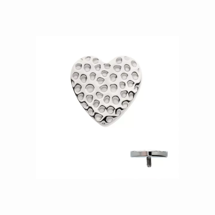 [iv_embout_31-titd513_6] Piercing Embout - Titane F136 Gamme Invictus - Embout 31 avec pas de vis interne 0,9 mm pour piercing 1,2 mm cœur martelé