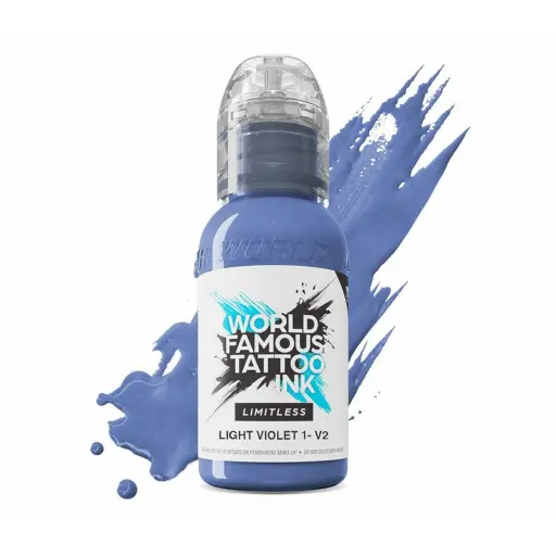 [ki_REACH_encre_world_light_violet_1-LTLV1V21-S] Encre Tattoo Violet - World Famous Ink Limitless Light Violet 1 v2 - Melange pour le tatouage encre REACH 30 ml