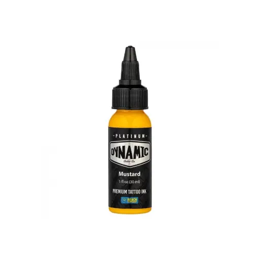 Encre Tattoo Jaune - Platinum By Dynamic Mustard - Mélange pour le tatouage encre 30 ml reach