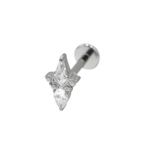 Piercing Labret - Titane F136 Stérile - Labret 40 interne en titane motif motif losange - 3 coloris