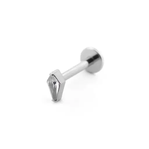 [i_labret_sterile_titane_SUL0016] Piercing Labret - Titane F136 Stérile - Labret 16 interne en titane motif losange à strass