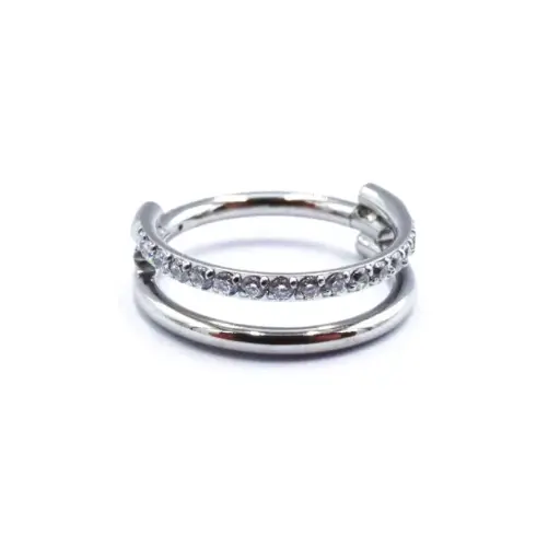 [i_anneau_acier-CD139] Piercing Anneau - Acier - Anneau clicker 139 avec fermeture à charnière 