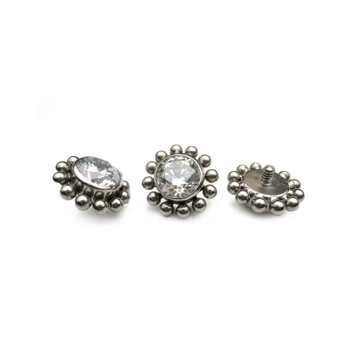 Embout Piercing - Titane F136 Gamme Hand Ink - Embout 19 en titane f136 avec pas de vis interne