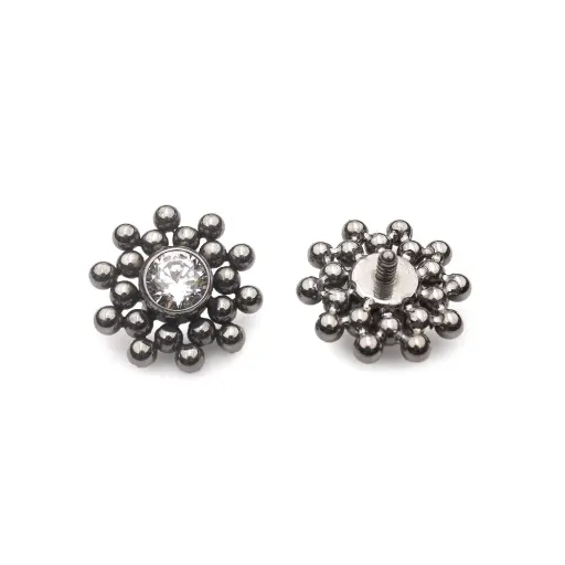 [ns_embout_81-p081_09] Embout Piercing - Titane F136 Gamme Hand Ink - Embout 81 en titane f136 avec pas de vis interne 0,9 mm pour piercing 1,2 mm*
