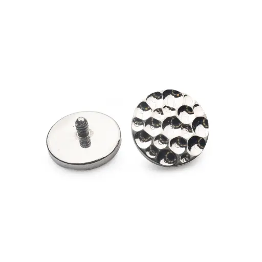 Embout Piercing – Titane F136 Gamme Hand Ink – Embout 70 avec pas de vis interne 0,9 mm pour piercing 1,2 mm disque martelé*