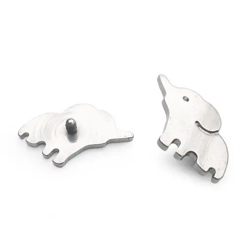 [ns_embout_118-p118_09] Piercing Embout - Titane F136 Gamme Hand Ink - Embout 118 en titane f136 avec pas de vis interne 0,9 mm pour piercing 1,2 mm éléphant 7 mm*