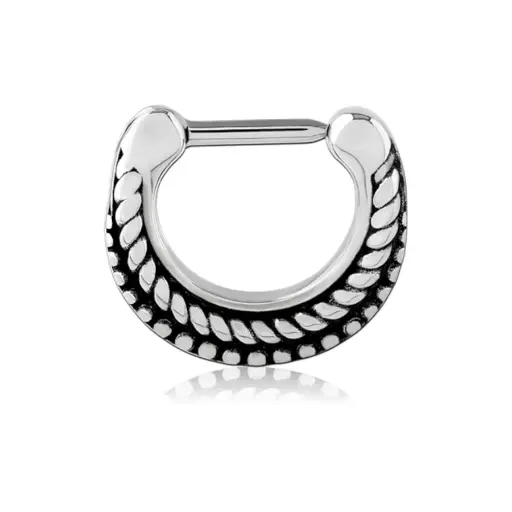 [i_anneau_acier_clicker_CD109] Piercing Anneau - Acier - Anneau clicker septum 109 avec fermeture à charnière