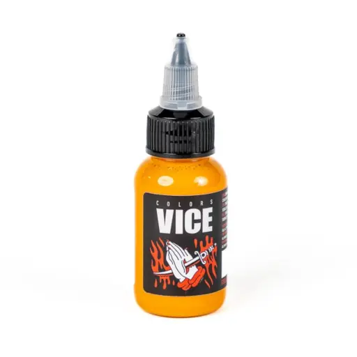 [b_NON_REACH_encre_vice_avarillo-780852] Encre Entrainement Tattoo Jaune - Vice Colors Alvarillo - Encre artistique pour l'entrainement au tatouage NON REACH 30 ml*