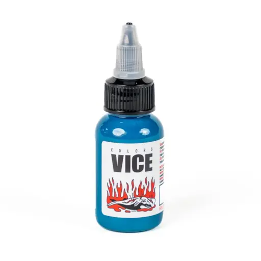 [b_NON_REACH_encre_vice_turquoise-780863] Encre Entrainement Tattoo Bleu - Vice Colors Turquoise - Encre artistique pour l'entrainement au tatouage NON REACH 30 ml*