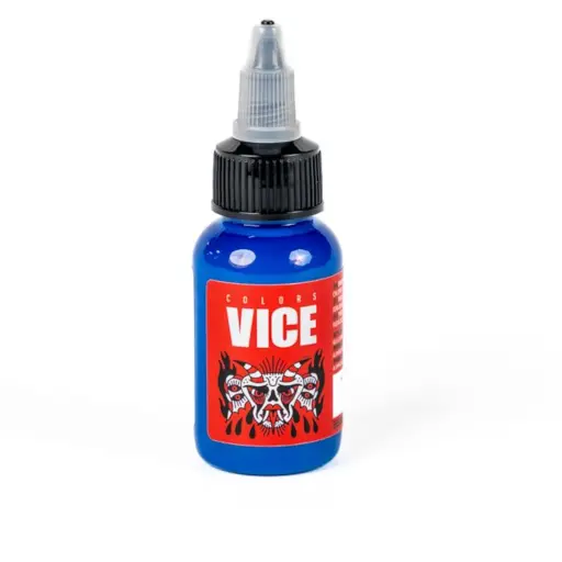 [b_NON_REACH_encre_vice_pitufo-780864] Encre Entrainement Tattoo Bleue - Vice Colors Pitufo Blue - Encre artistique pour l'entrainement au tatouage NON REACH 30 ml*