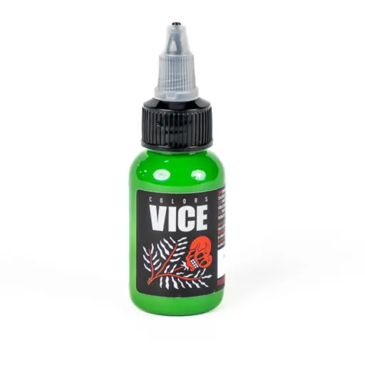 [b_NON_REACH_encre_vice_green_hulk-780866] Encre Entrainement Tattoo Verte - Vice Colors Green Hulk - Encre artistique pour l'entrainement au tatouage NON REACH 30 ml*