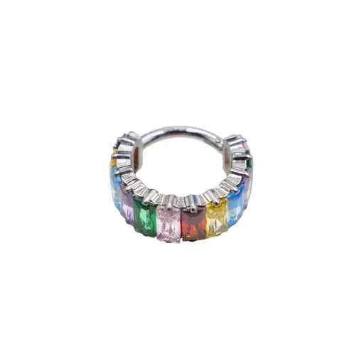 Piercing Anneau - Titane - Anneau clicker 317 avec fermeture à charnière - 3 coloris