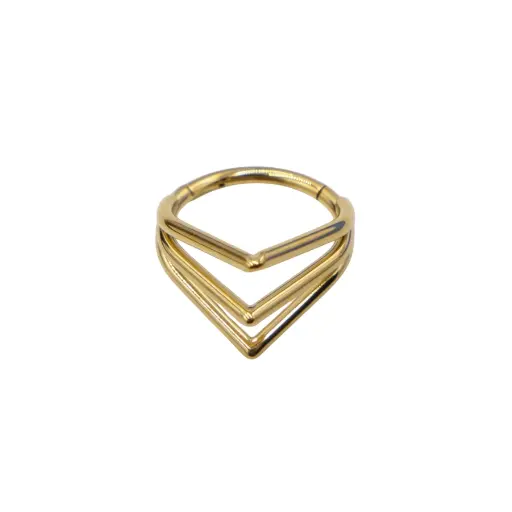 Piercing Anneau - Titane Pvd Gold - Anneau clicker 164 avec fermeture à charnière