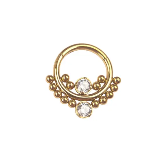 [i_anneau_titane_pvd_gold_clicker_PCD163] Piercing Anneau - Titane Pvd Gold - Anneau clicker 163 avec fermeture à charnière