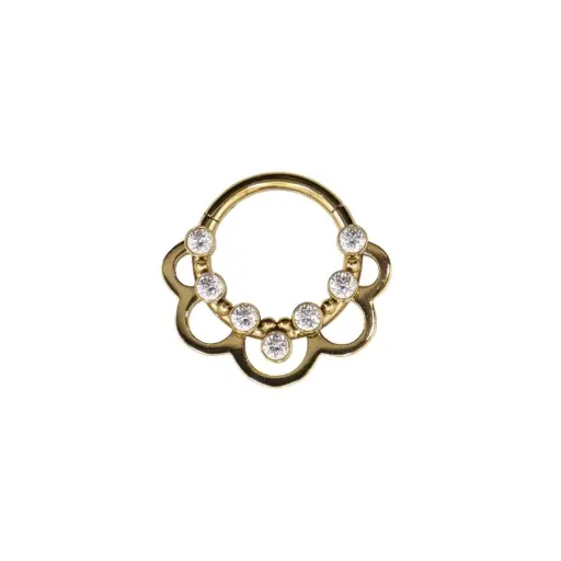 Piercing Anneau - Titane Pvd Gold - Anneau clicker 162 avec fermeture à charnière - 3 coloris