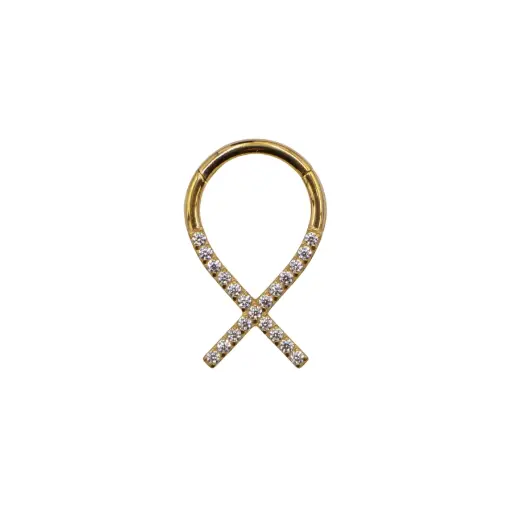 [i_anneau_titane_pvd_gold_clicker_PCD167] Piercing Anneau - Titane Pvd Gold - Anneau clicker 167 avec fermeture à charnière