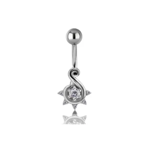 [i_banane_acier_nombril_NF559] Piercing Banane - Acier - Banane pour nombril 559