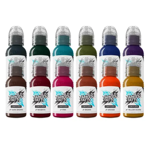 [ki_REACH_encre_world_set_jay_freestyle_set-LTJFS1-S] Encre Tattoo Set - World Famous Ink Limitless Set Jay Freestyle - Melange pour le tatouage encre REACH 12 x 30 ml
