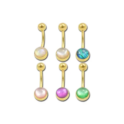 Piercing Banane - Acier doré - Banane pour nombril 71