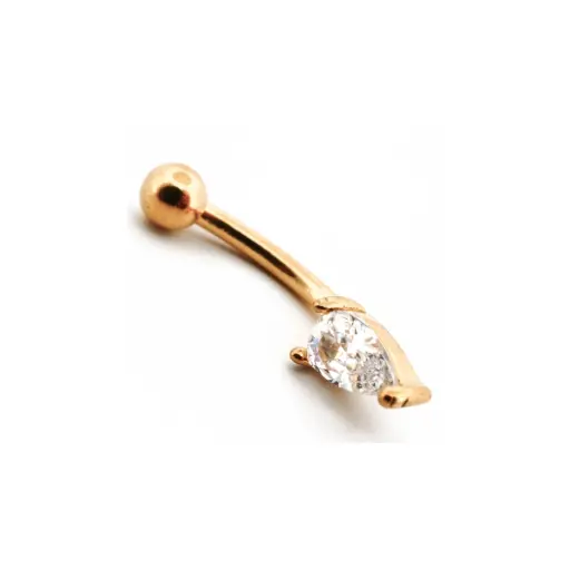 [i_banane_acier_pvd_gold_PND167] Piercing Banane - Acier Pvd Gold - Banane 167