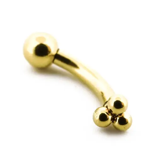 [i_GOLD_banane-PND164] Piercing Banane - Acier Pvd Gold - Banane 164