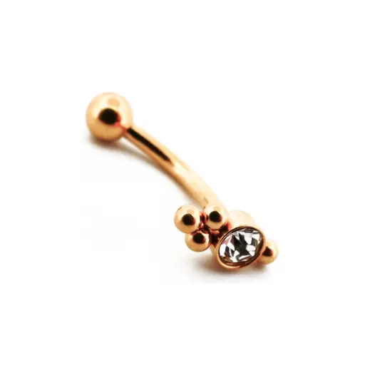 [i_banane_acier_pvd_gold_PND160] Piercing Banane - Acier Pvd Gold - Banane 160
