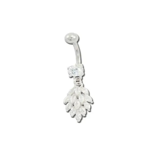 [i_banane_acier_fantaisie_nombril_NF532] Piercing Banane - Acier - Banane fantaisie pour nombril 532