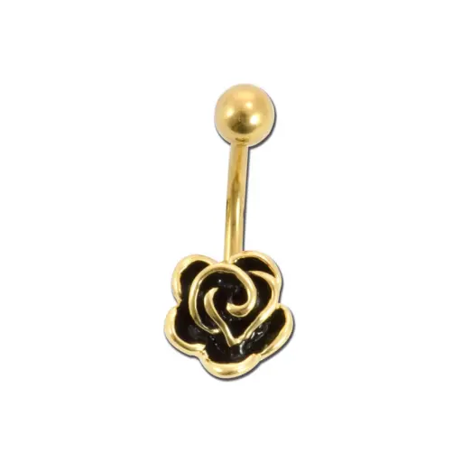 [i_banane_acier_dore_fantaisie_nombril_NF452] Piercing Banane - Acier doré - Banane fantaisie pour nombril 452